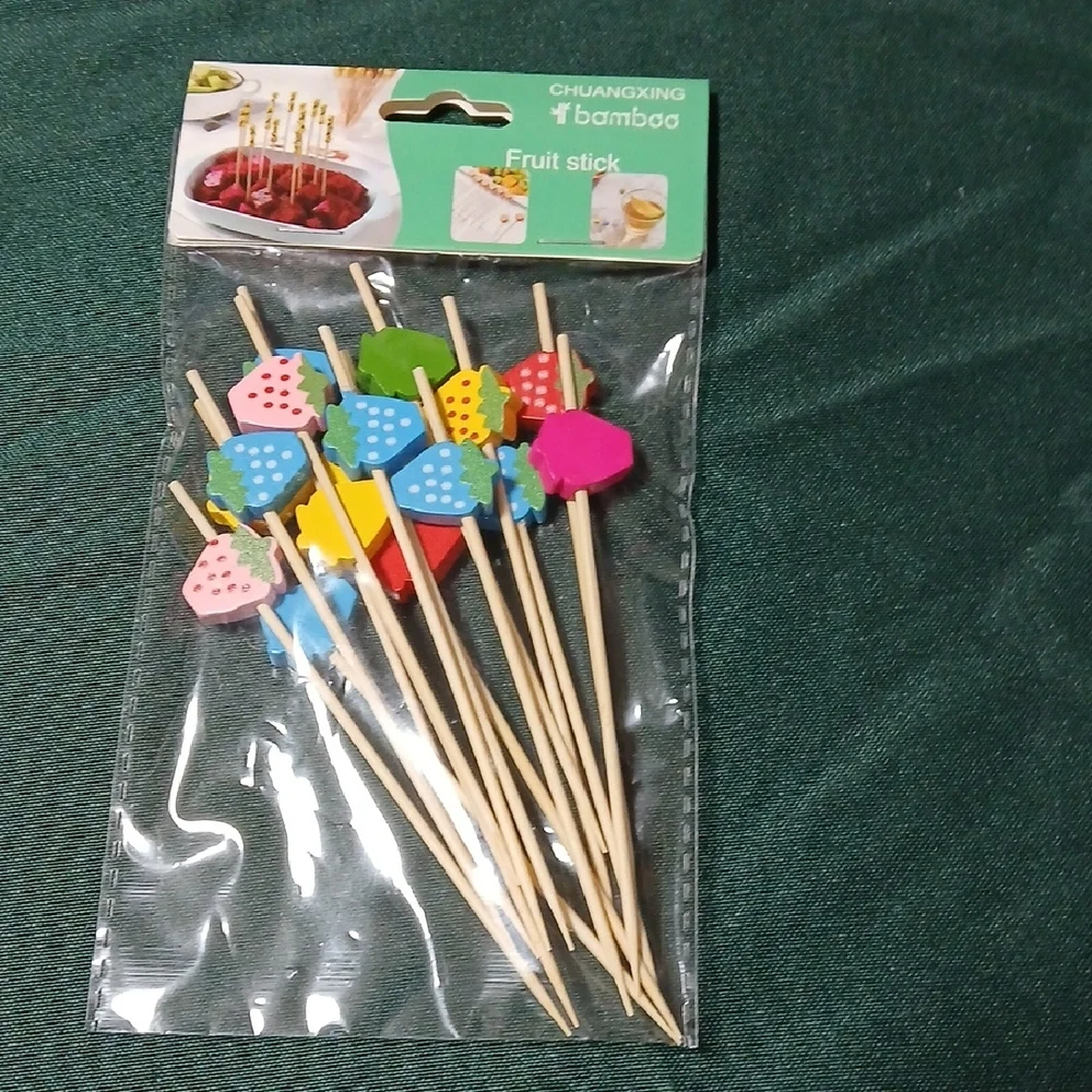 Bamboo Fruit Sticks - Multicolor